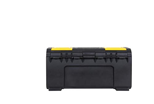 STANLEY 1-79-216 - Caja de herramientas con autocierre, 39.4 x 22 x 16.2, Color Negro, Amarillo, 40.6 cm