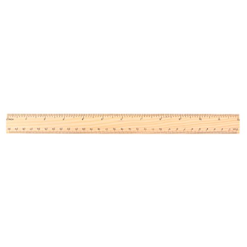 JAGENIE 15 cm 20 cm 30 cm regla de madera doble cara estudiante escuela oficina herramienta de medición - 30 cm