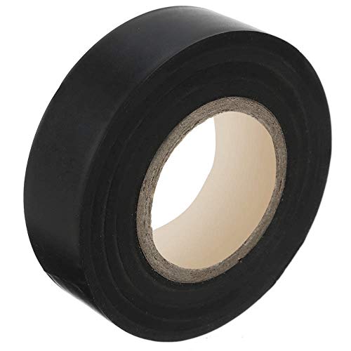 20 rollos de cinta aislante de PVC, 19 mm, color negro, extrafuerte