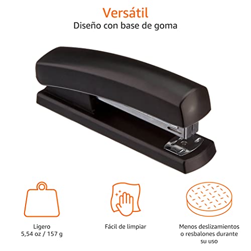 Amazon Basics - Grapadora con capacidad 1000 grapas, color negro