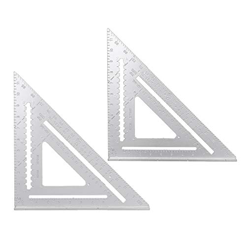 ZOYOSI 12 pulgadas aleación de aluminio ángulo recto triángulo regla transportador que encuadra herramientas de medición