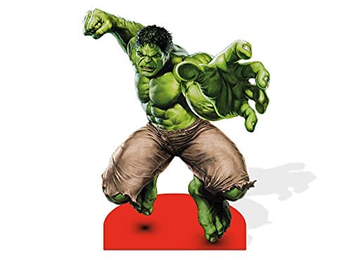 Figuras de cartón personajes Marvel | Hulk | Altura natural | con pie autónomo, ideal para cumpleaños, fiestas y eventos | Fabricado en cartón resistente | Fabricado en Italia (Hulk)