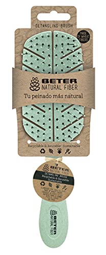 Beter - Cepillo de pelo esqueleto antitirones Natural Fiber hecho a base de fibras de trigo, 1 Unidad (Paquete de 1)